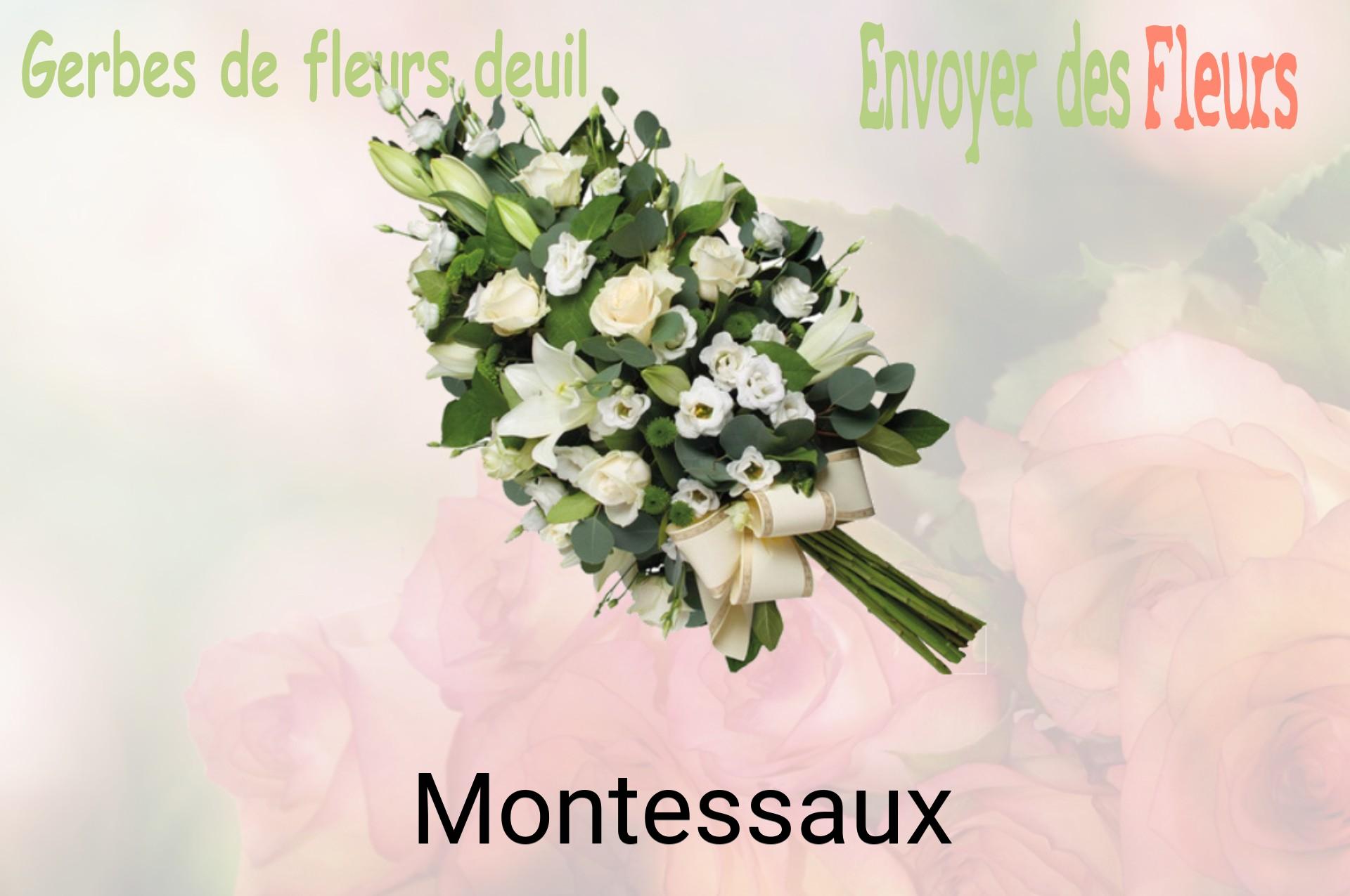 Gerbe de fleurs de deuil livrée à Montessaux